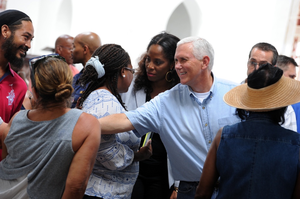 Vice President Mike Pence Visits the Holy Cross Episcopal Church in St. Croix