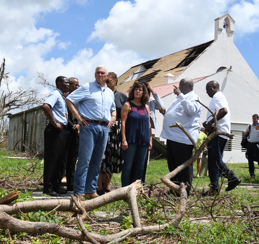 Vice President Mike Pence Visits the Holy Cross Episcopal Church in St. Croix