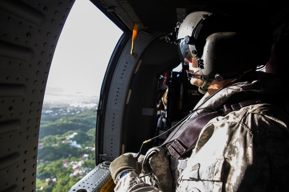 JTF - Leeward Islands flight over Guadeloupe