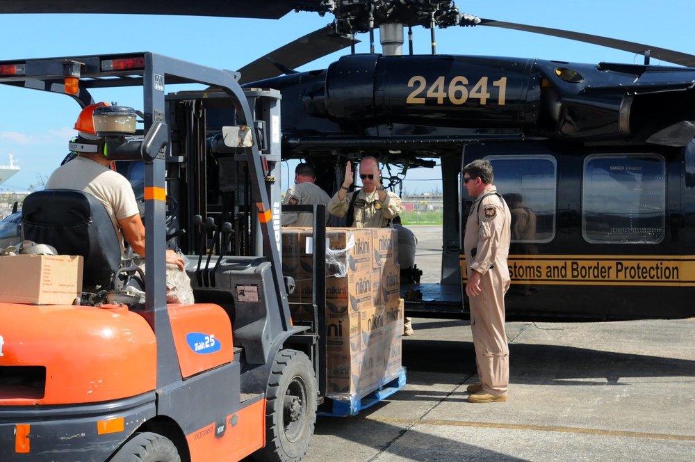 U.S. Customs and Border Protection provides commodities to remote areas in Puerto Rico