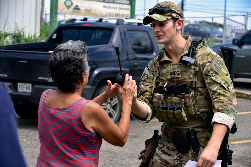 Coast Guard crews deliver supplies during Hurricane Maria recovery phase