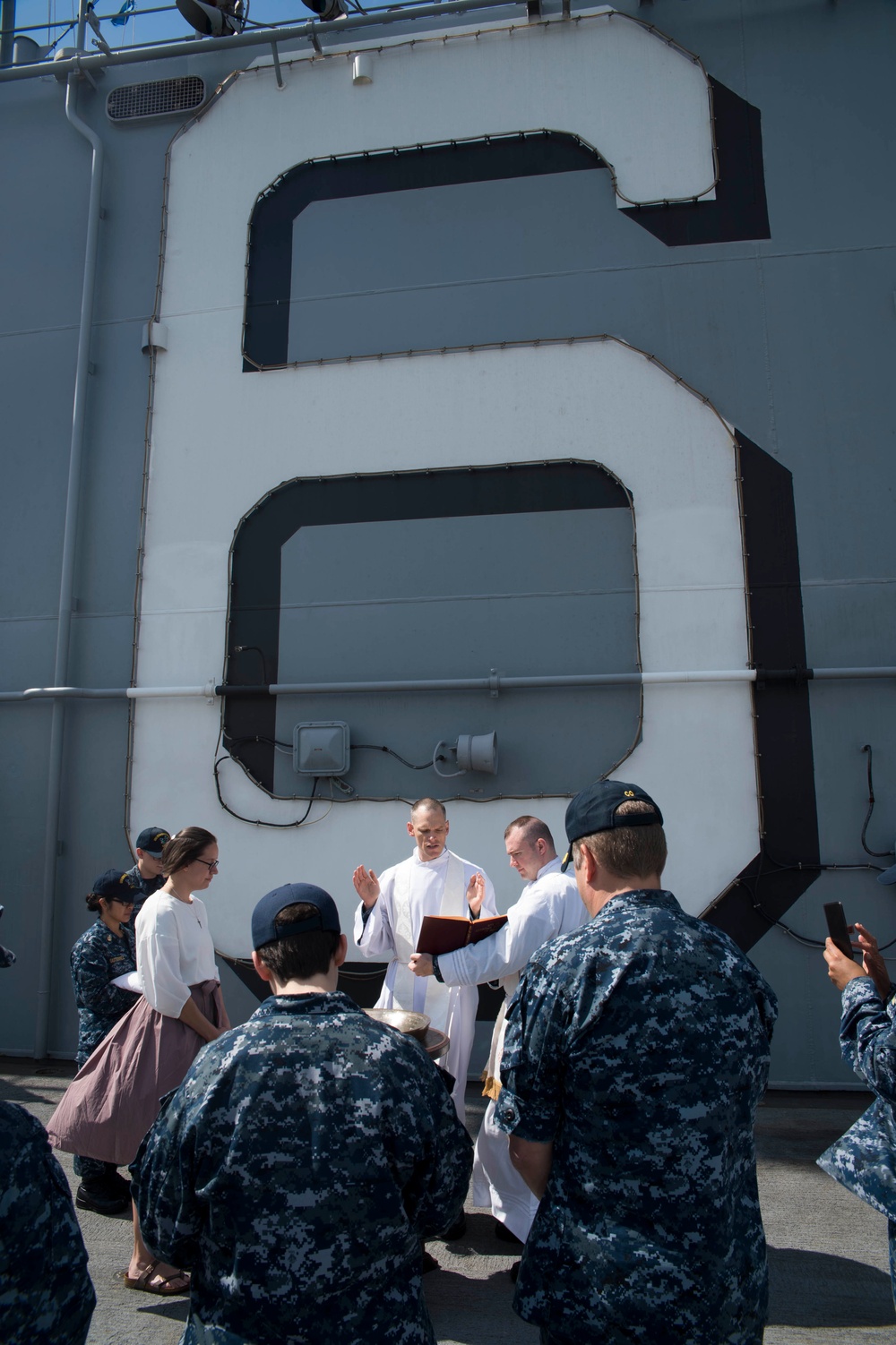 Baptism aboard USS Bonhomme Richard (LHD 6)