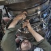 USS America Sailors and Marines conduct aircraft maintenance