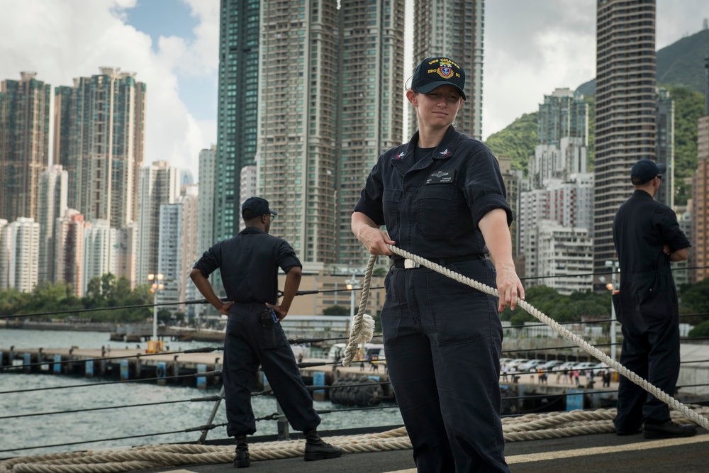 USS Chafee Arrives In Hong Kong