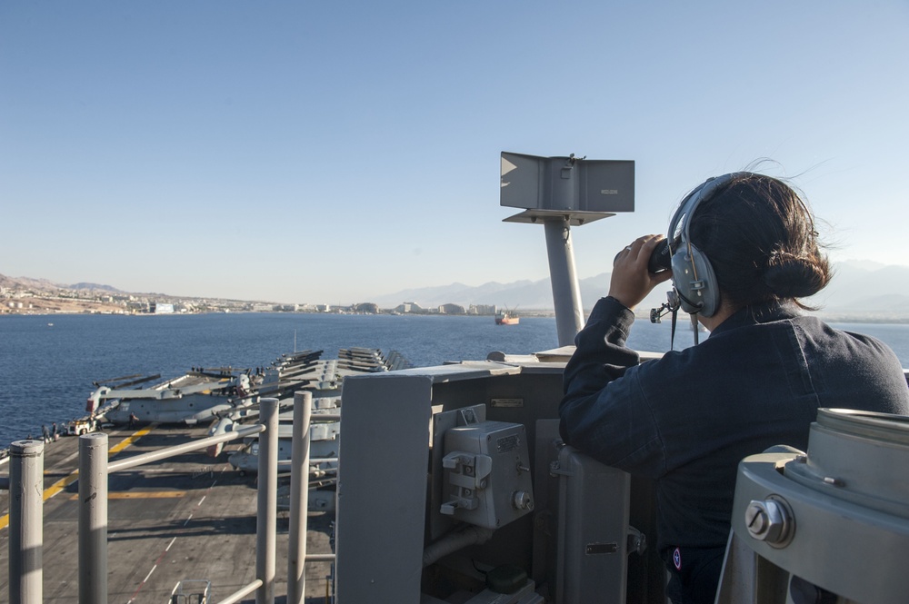 USS America Sailors stand watch