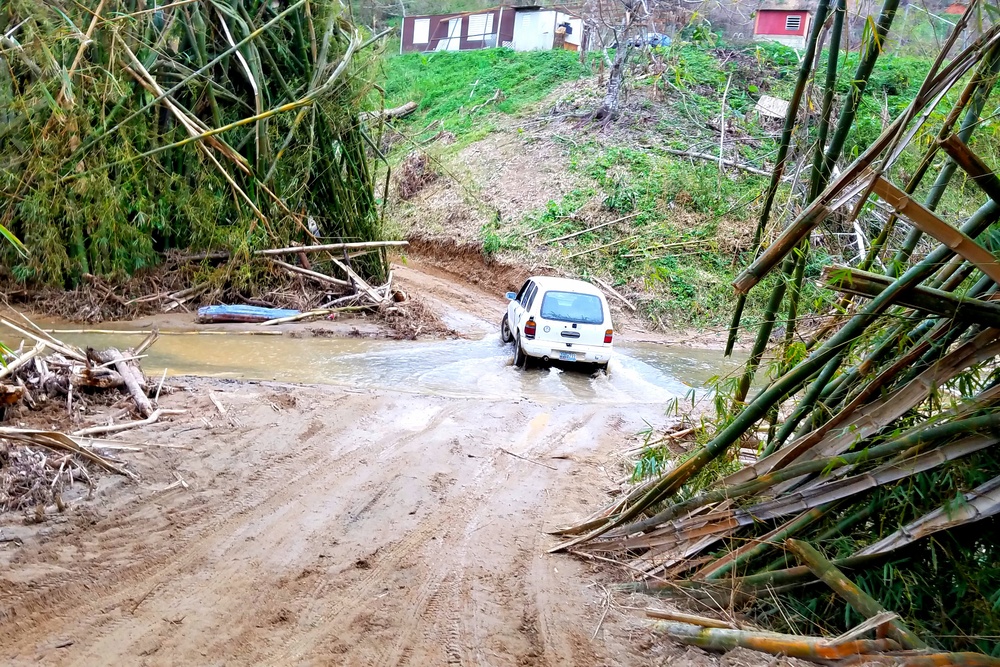 Red Cross Volunteers bring aid to the people of Utuado, Puerto Rico