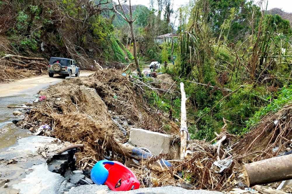 Red Cross Volunteers bring aid to the people of Utuado, Puerto Rico