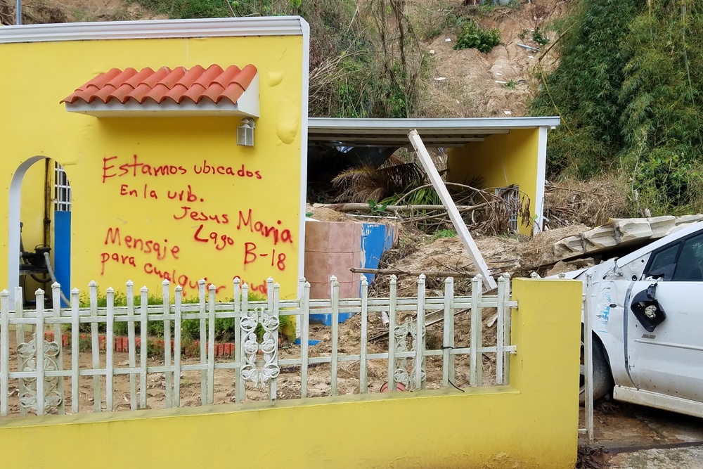 Red Cross Volunteers bring aid to the people of Utuado, Puerto Rico