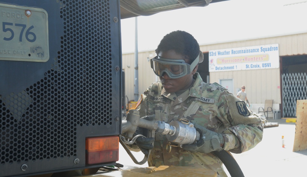 185th Aviation Brigade Soldiers conducts refeuling misson on U.S. Virgin Islands