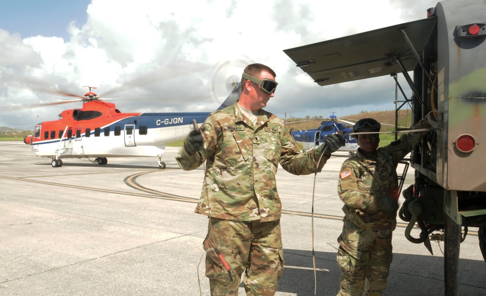 185th Aviation Brigade Soldiers conducts refeuling mission on Virgin Islands