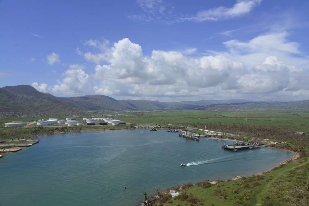 Coast Guard helicopter crew conducts overflights of Puerto Rican ports