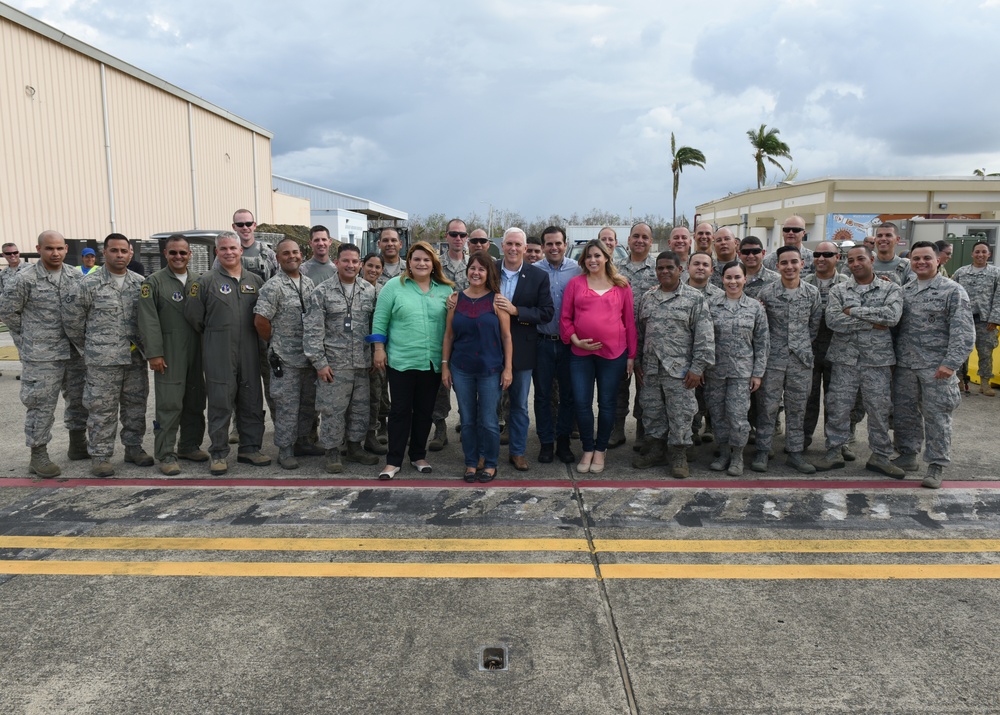 Vice President Pence visits servicemembers in Puerto Rico