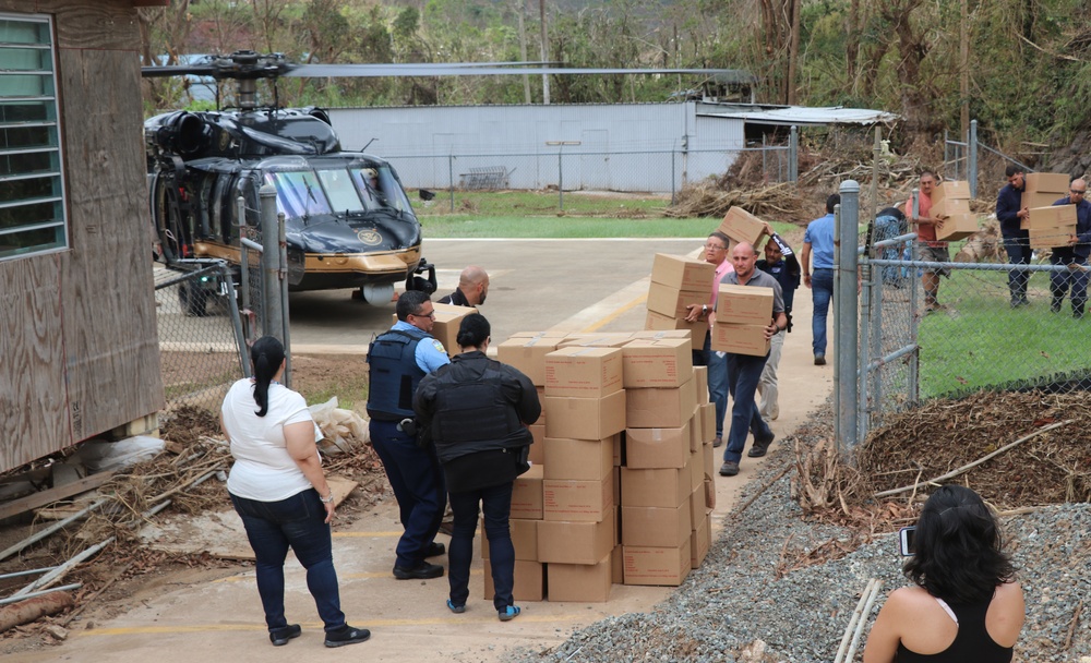 CBP AMO aircrews provide relief support to Hurricane Maria ravaged Puerto Rico