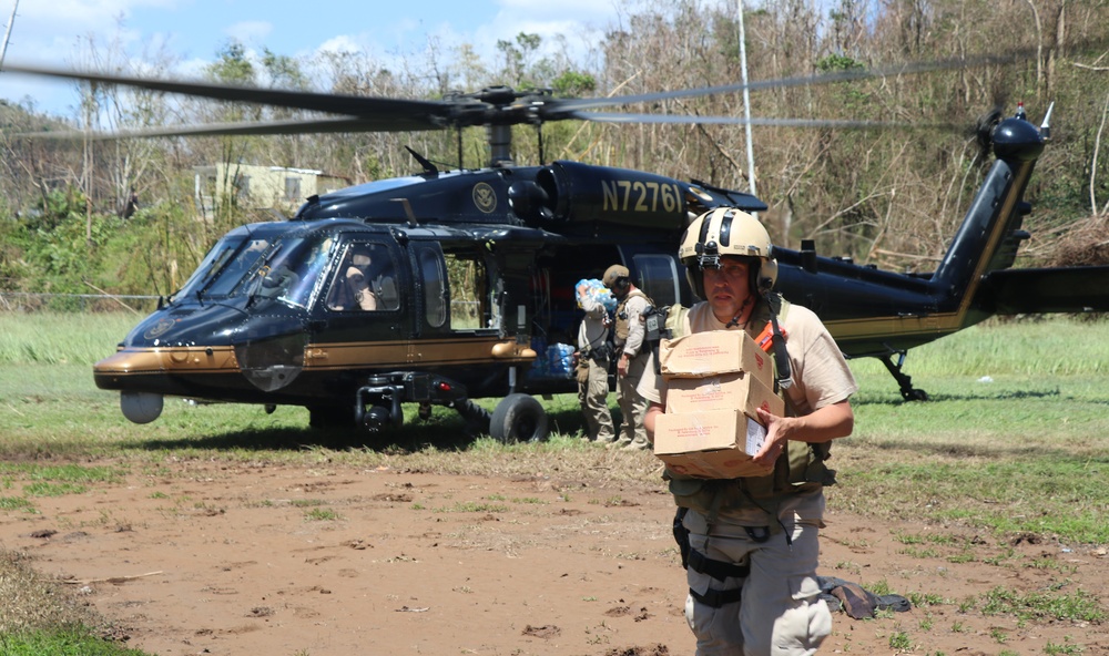 CBP AMO aircrews provide relief support to Hurricane Maria ravaged Puerto Rico