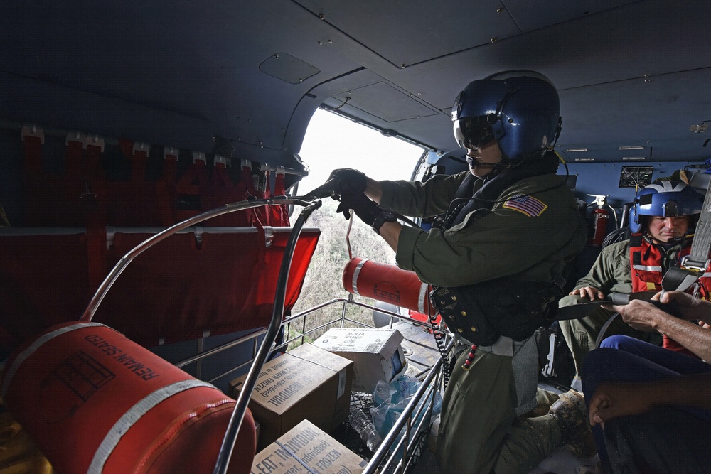Coast Guard crews deliver supplies to remote location in Puerto Rico