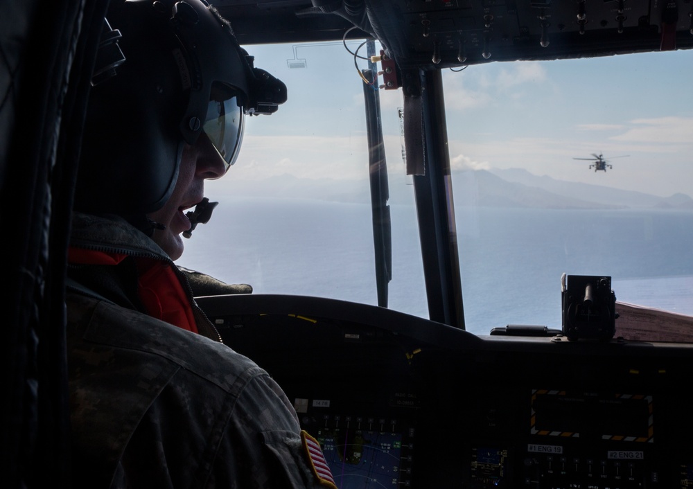 JTF - Leeward Islands helicopters fly over Dominica