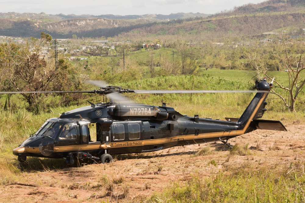 CBP Black Hawk crew lands to conduct a welfare check in Puerto Rico