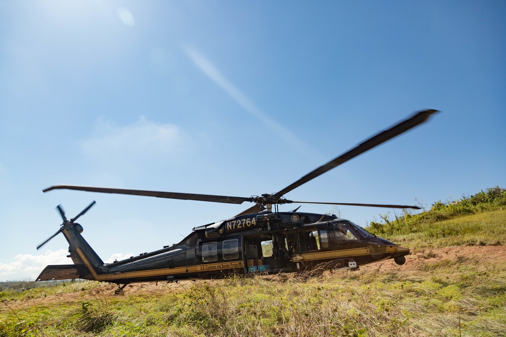 CBP Black Hawk crew lands to conduct a welfare check in Puerto Rico
