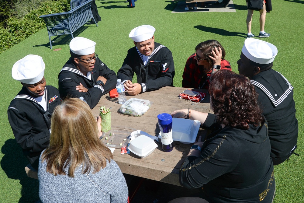 Sailors Visit Veterans at San Francisco VA Hospital During Fleet Week San Francisco