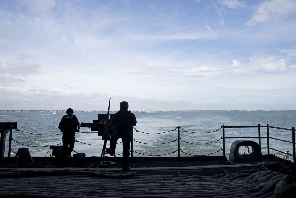 USS Gerald R. Ford Pulling In