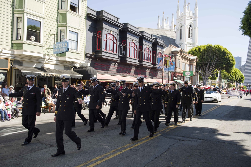 Sailors and Marines Participate in Italian Heritage Parade During Fleet Week San Francisco