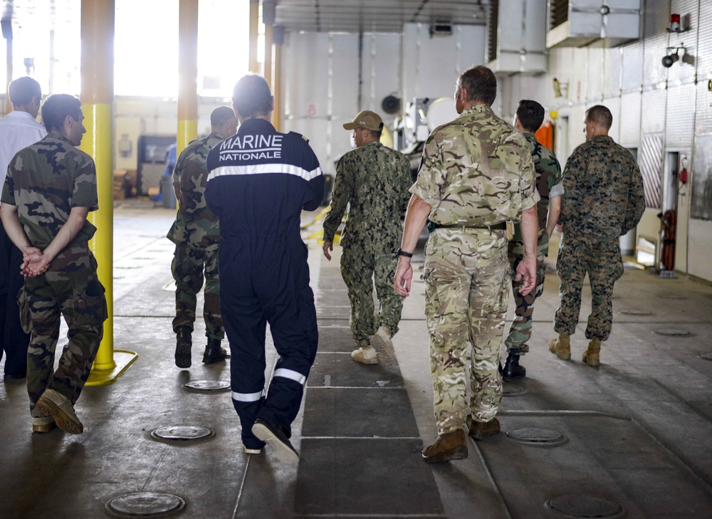 Partner Nation Military Troops Tour USNS Spearhead in Martinique