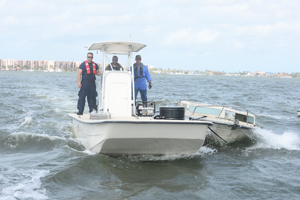 Response crews remove vessels displaced by Hurricane Irma in Florida waterways