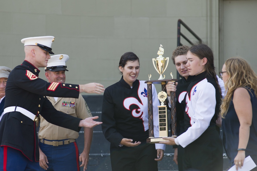 Marine Corps 1st Division Band hosts band challenge for local high school bands in San Francisco