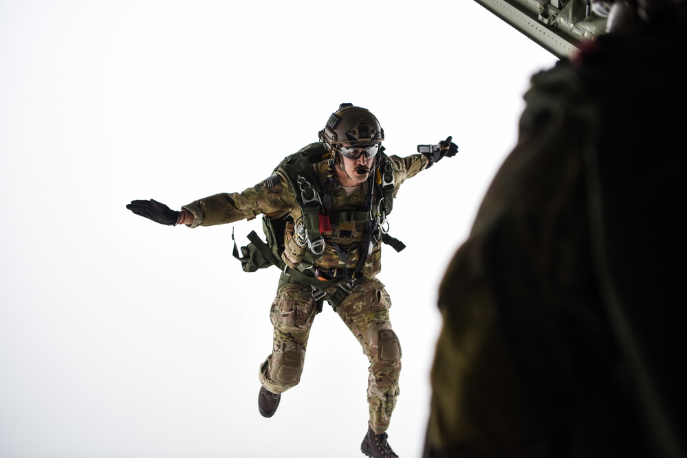 Military free-fall over southern England