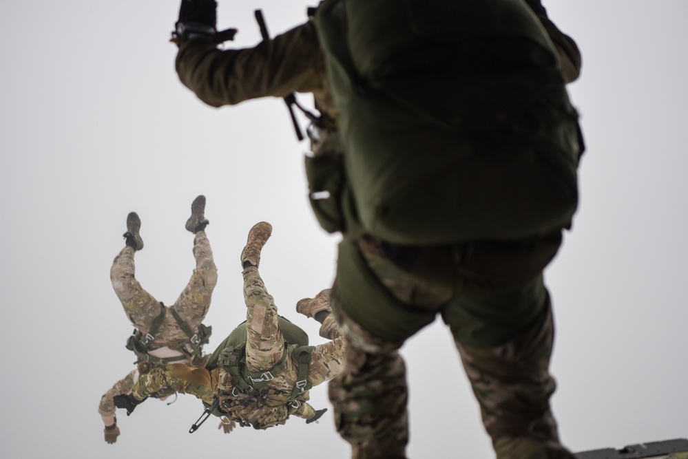 Military free-fall over southern England