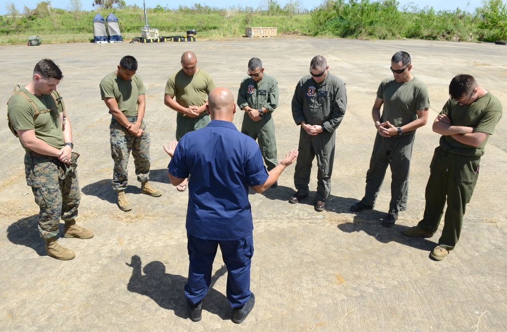 Coast Guard chaplain provides religious services during response to Hurricane Maria