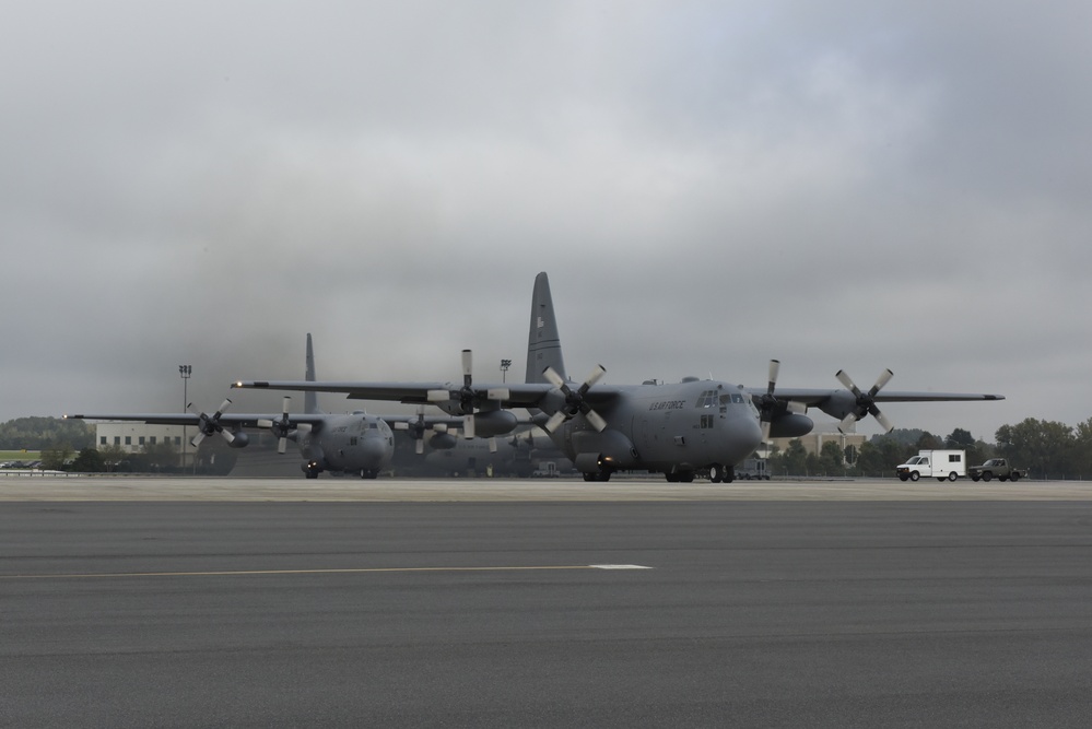 NCANG C-130's Leave for New Duty Station