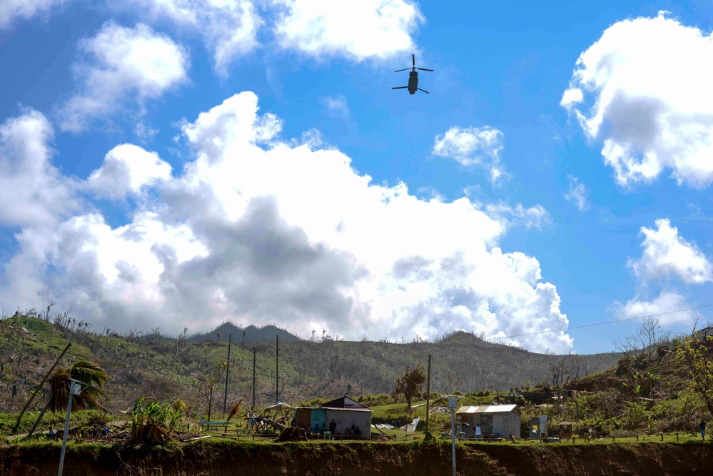 Joint Task Force Leeward Island Troops Support USAID Relief Efforts in Dominica