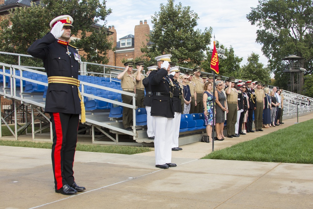 CMC Hosts Honors Ceremony for Commandant General of the British Royal Marine Corps