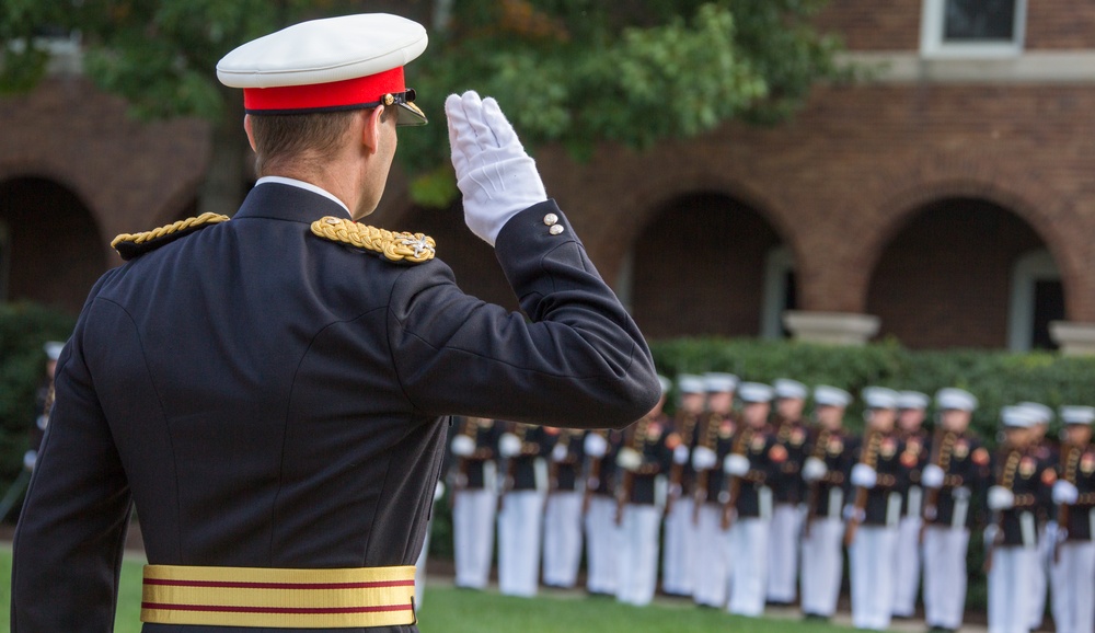 CMC Hosts Honors Ceremony for Commandant General of the British Royal Marine Corps