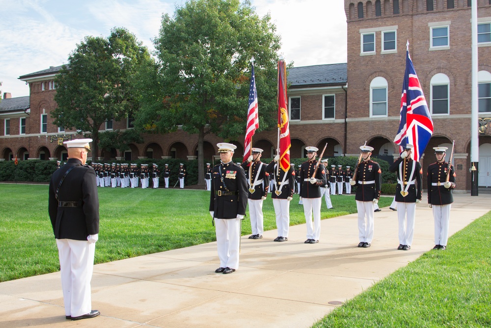 CMC Hosts Honors Ceremony for Commandant General of the British Royal Marine Corps