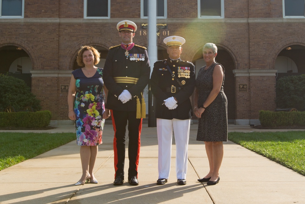 CMC Hosts Honors Ceremony for Commandant General of the British Royal Marine Corps