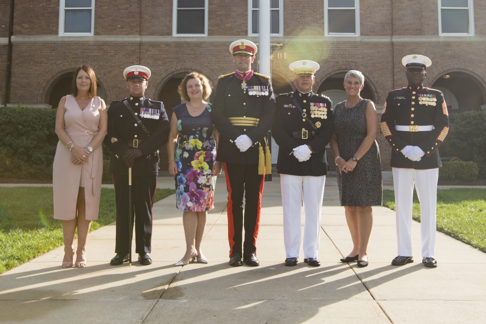 CMC Hosts Honors Ceremony for Commandant General of the British Royal Marine Corps