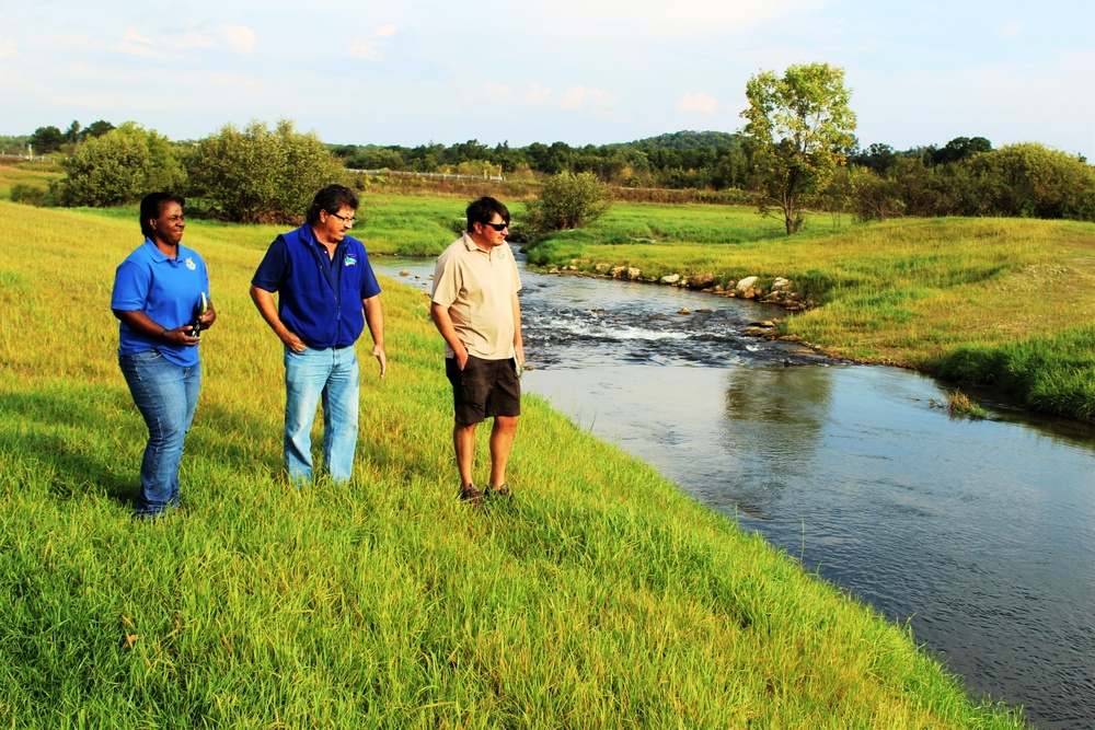 USFWS staff visits McCoy; observes progress of stream-habitat improvement