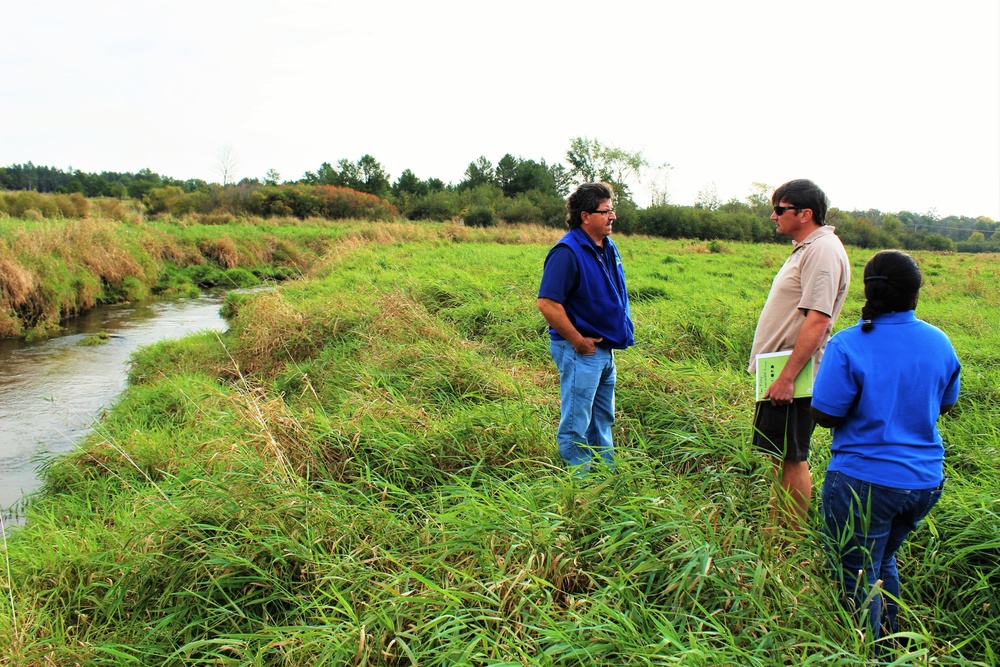 USFWS staff visits McCoy; observes progress of stream-habitat improvement