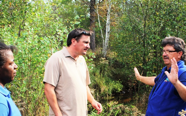USFWS staff visits McCoy; observes progress of stream-habitat improvement