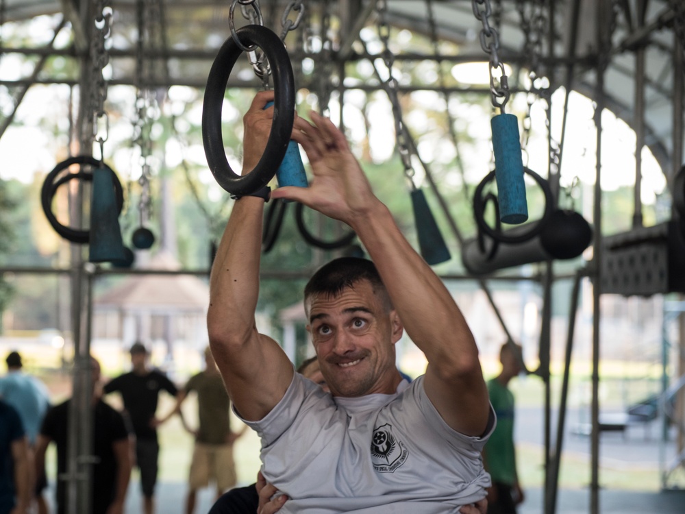 Air Commandos participate in a Go Ruck Challenge