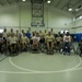 Team Hurlburt leadership plays basketball with Mobile Patriots