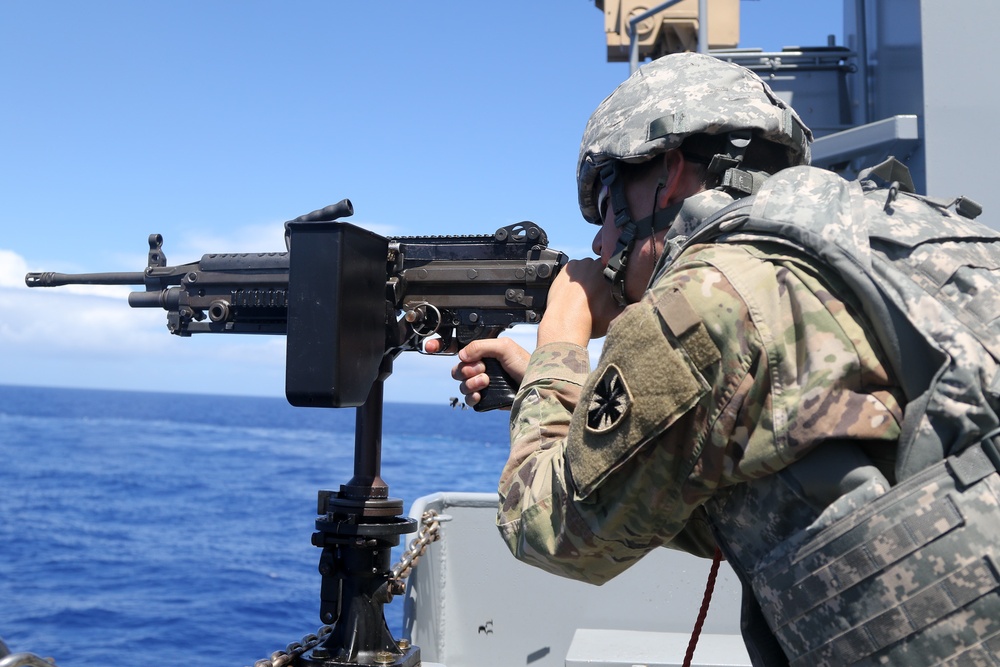Army Mariners shooting up “tomatoes” on the open ocean