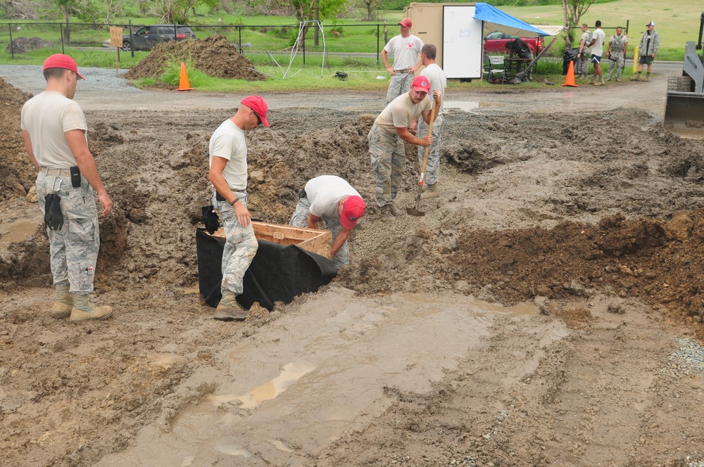 200th Red Horse Squadron constructs tent city post - hurricane