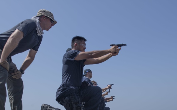USS Lake Erie (CG 70) small arms quallification course