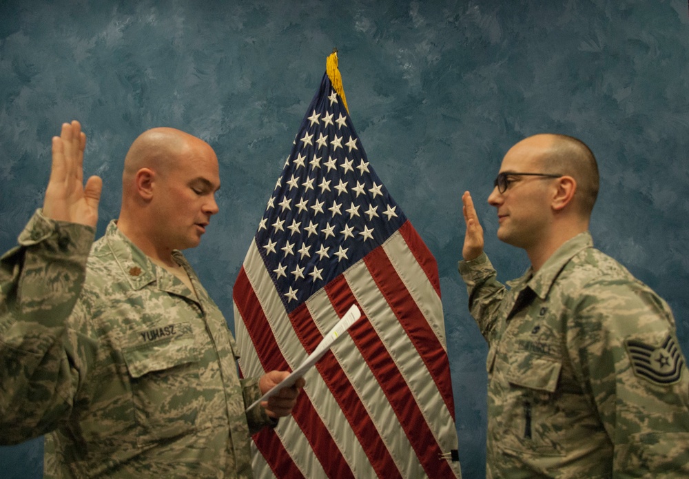 Nevada Air Guardsmen Take's the Oath of Reenlistment