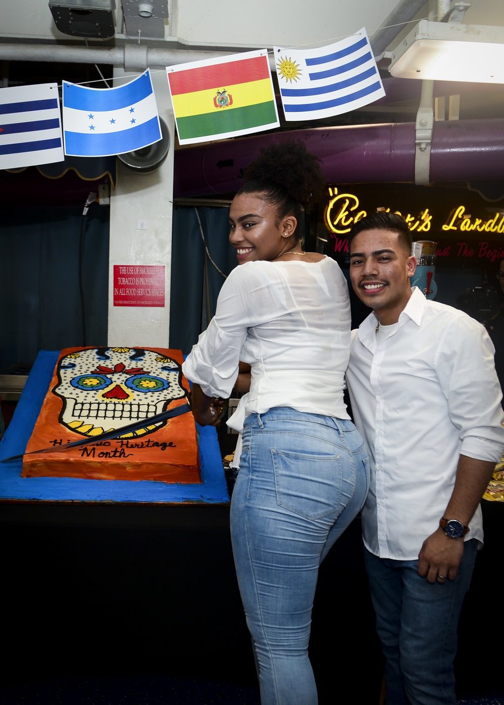 Sailors Cut Cake