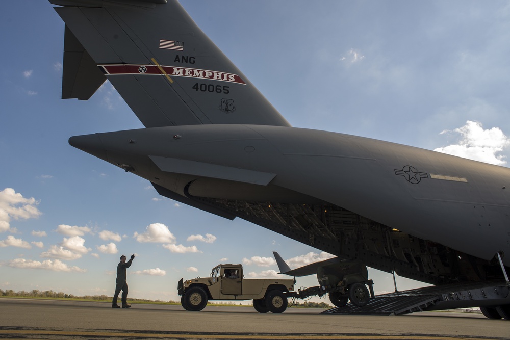 Air National Guard transports Army equipment to Puerto Rico