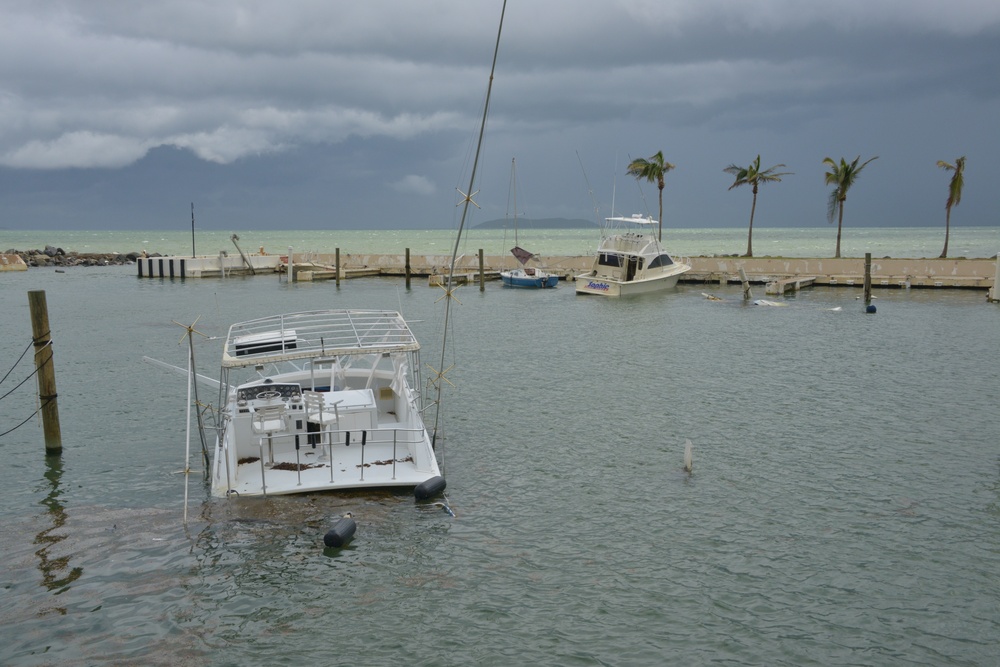 Maria ESF-10 PR Unified Command responders remove damaged vessels from the waters of Puerto Rico